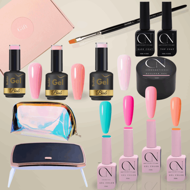 CN Cosmetics Grote Nagels Starterset – Gellak, Biab & Gel – Incl. Lamp & 15ml CN