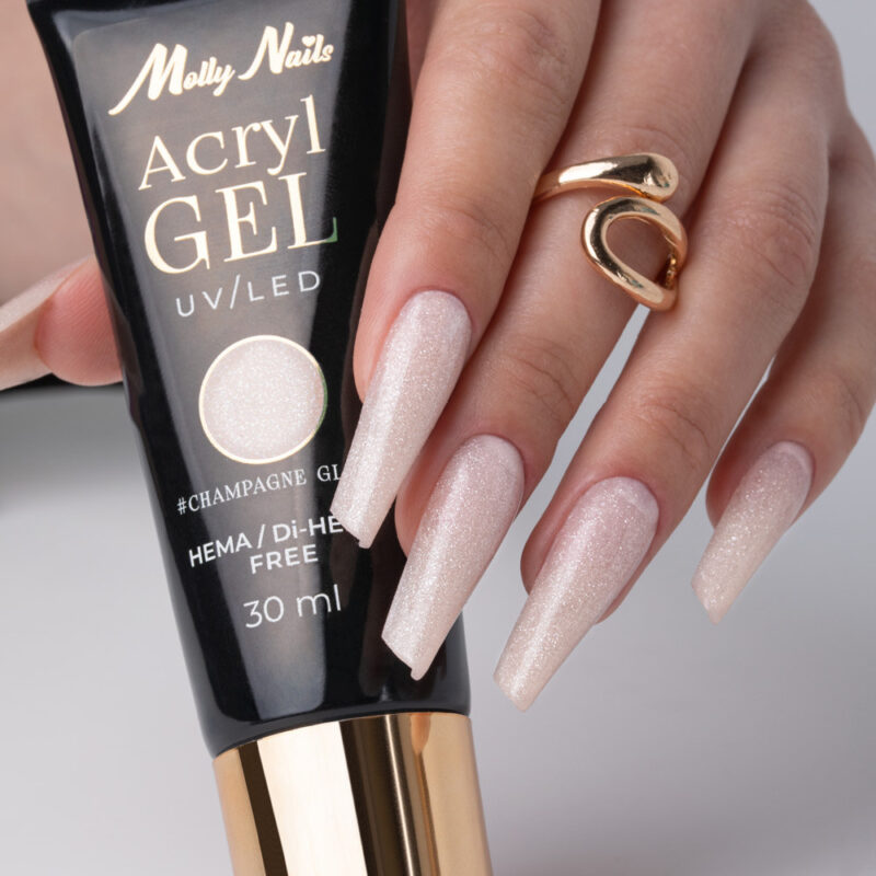 Molly Nails AcrylGel Polygel Champagne Glow 30 ml - Afbeelding 8