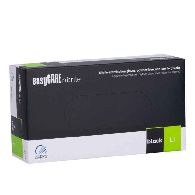 Easycare Zwarte Nitril Handschoenen Maat L 100 stuks - Afbeelding 2