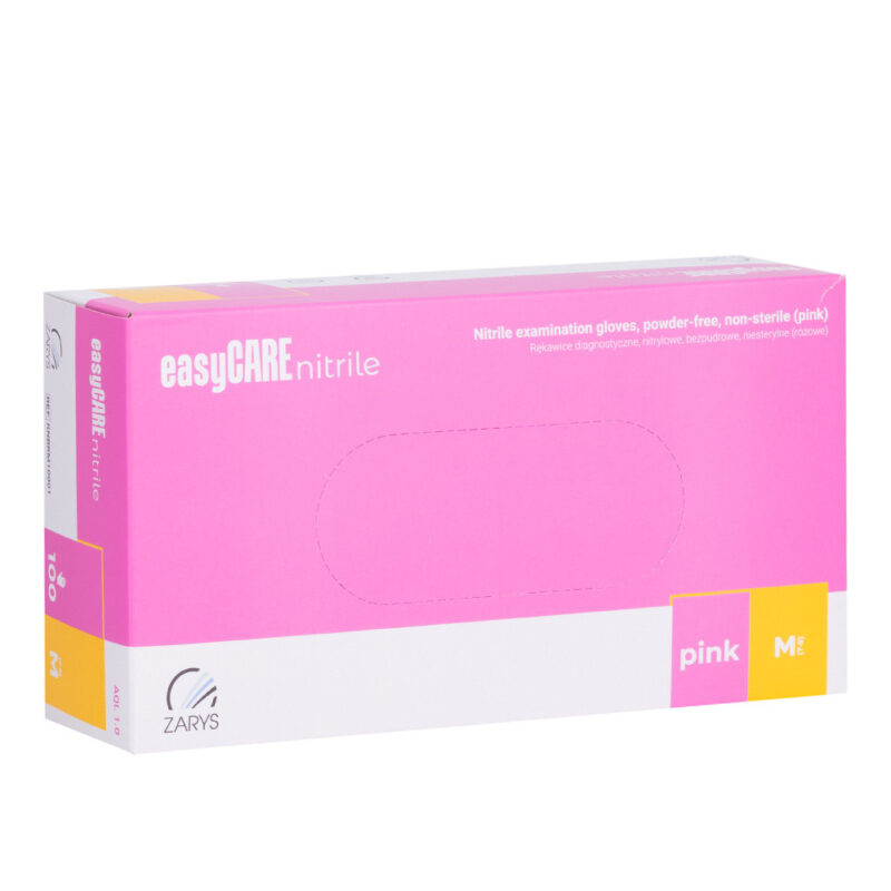 Easycare Roze Nitril Handschoenen Maat M 100 stuks - Afbeelding 2