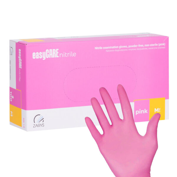 Easycare Roze Nitril Handschoenen Maat M 100 stuks